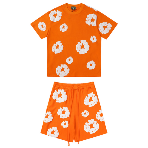 Ensemble short en jean très orange
