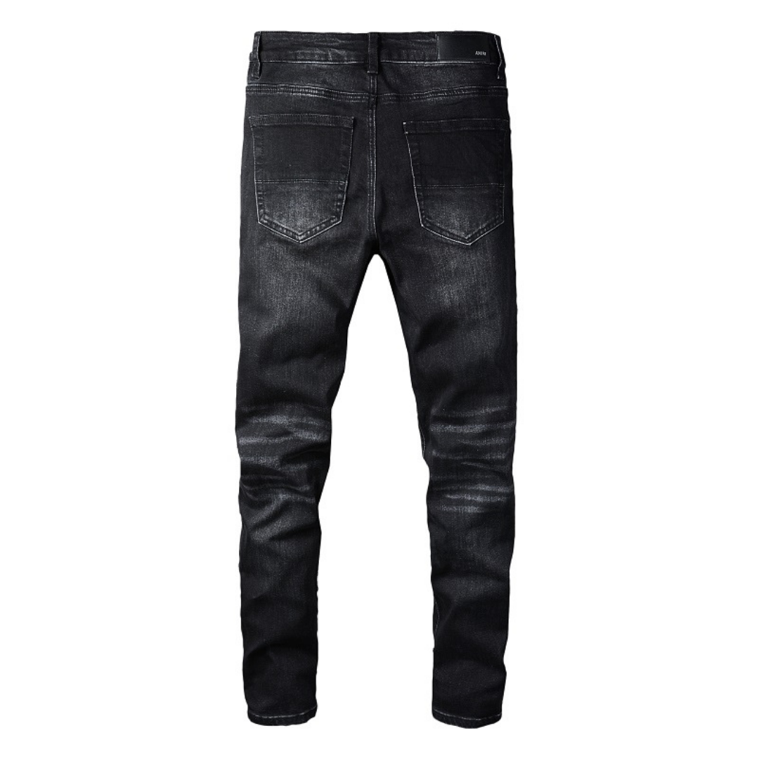 Černé džíny Amr Paint Drip Distressed