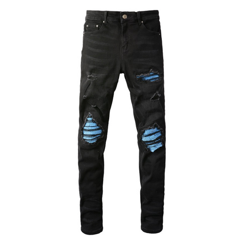 Džíny Amr Blue Gradient Black