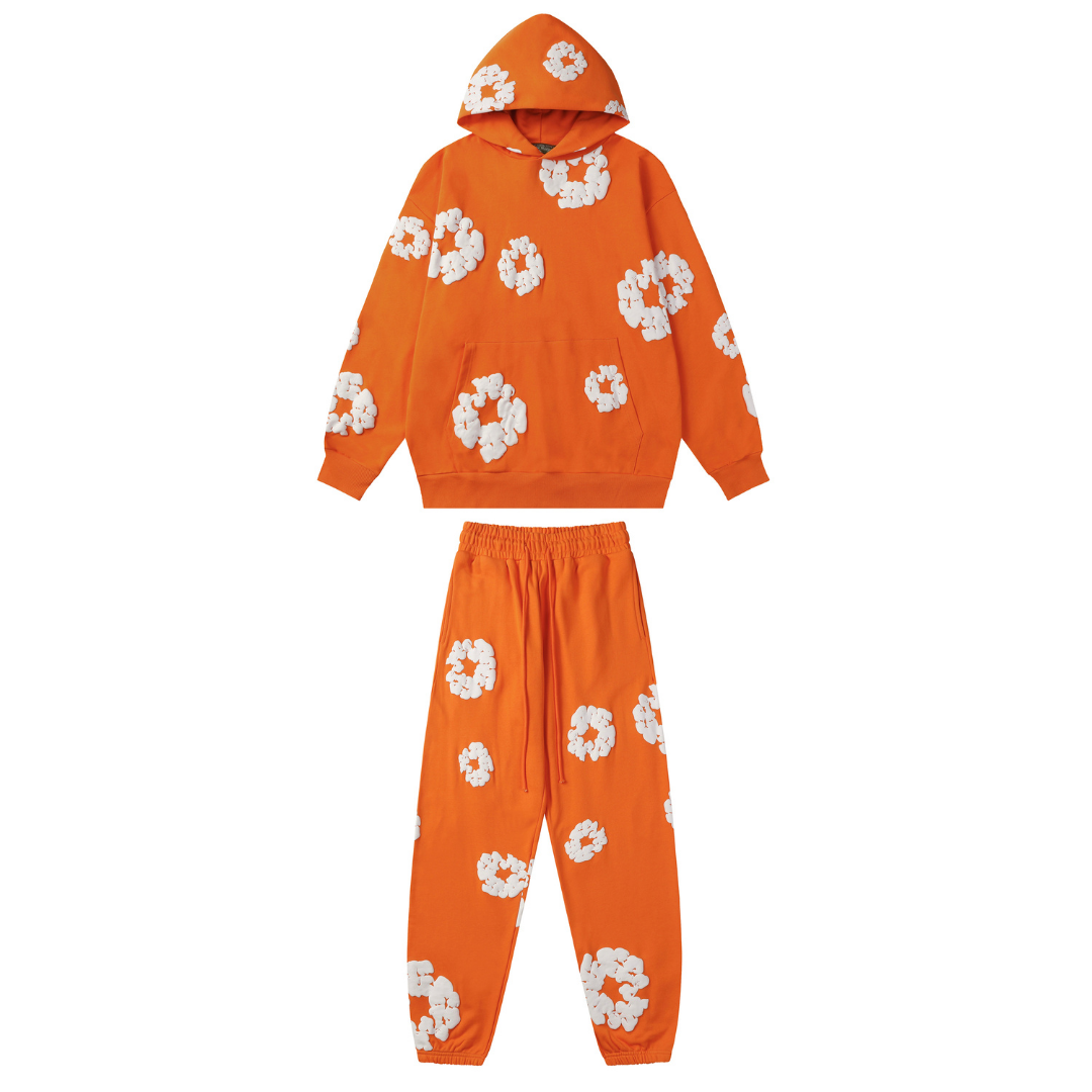 Survêtement en denim orange très