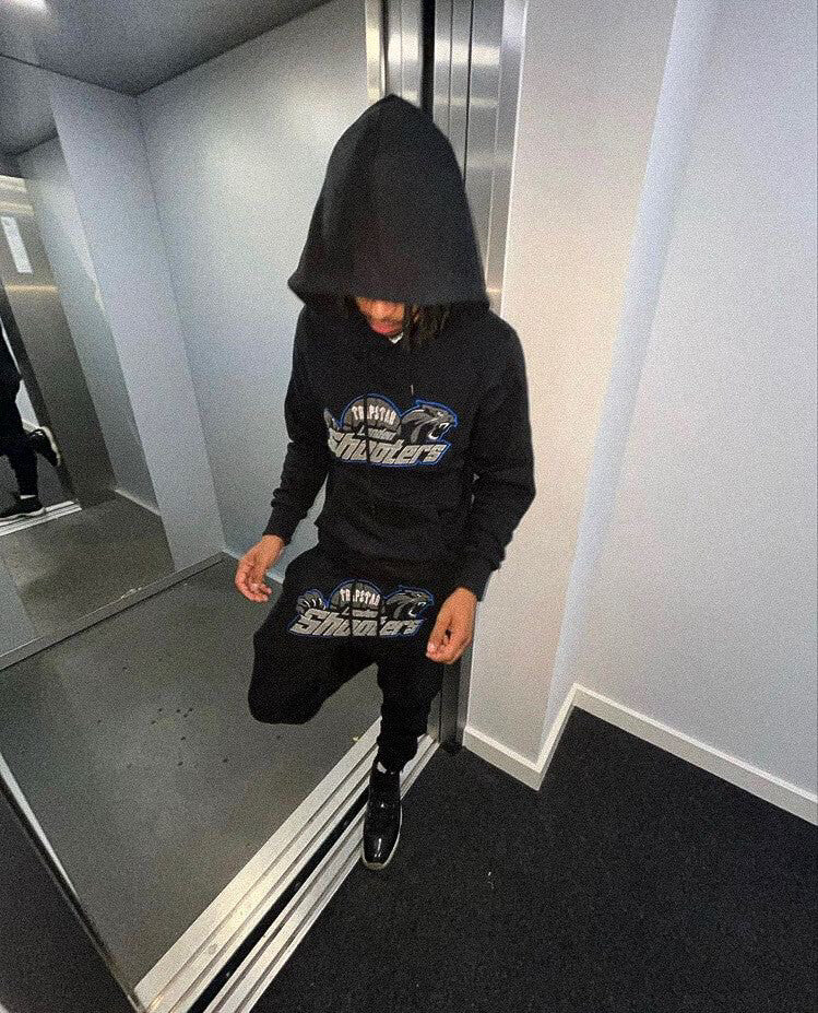 London Shooters Black Blue Pants