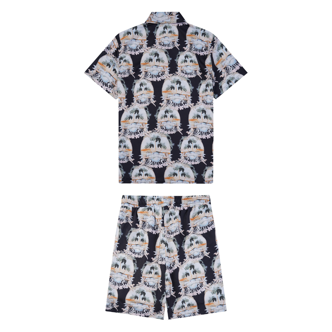 Amr Monogram Beach Short Set