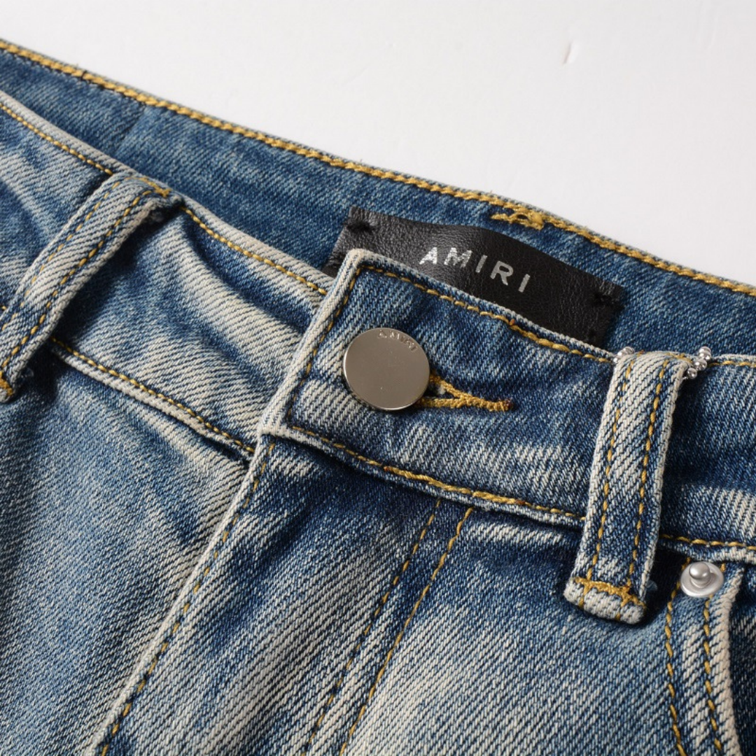 Amr Patch Distressed Jeans